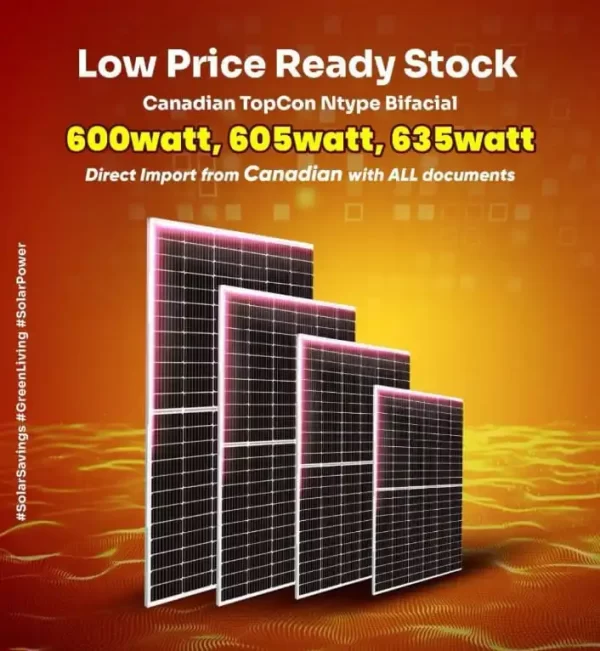 canadian solar n type bifacial panel price pakistan